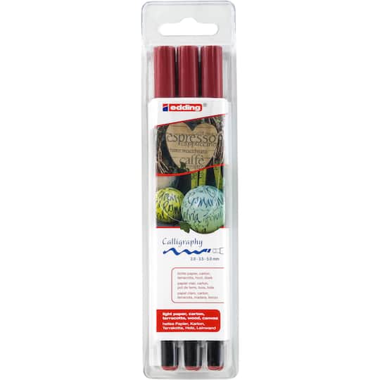 Edding® 1255 Crimson Lake Calligraphy Pen Set